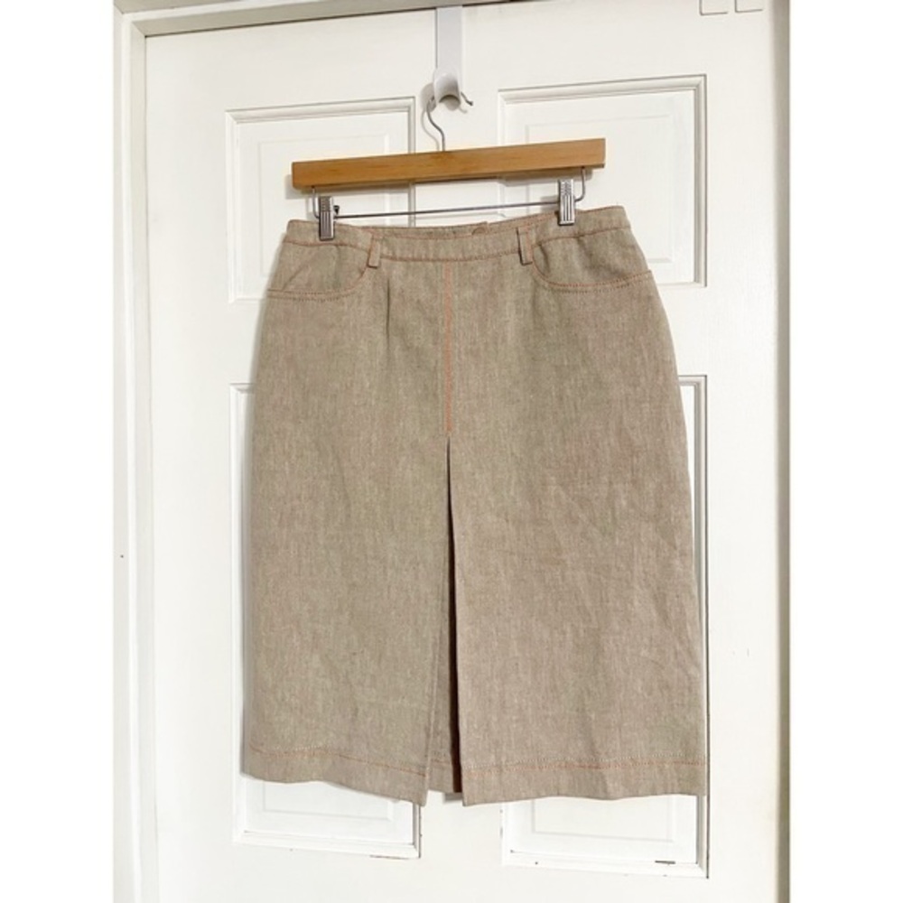 Carlisle Tan Linen Skirt NWT Sz 8
